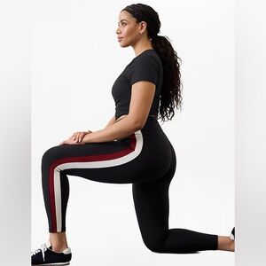 Athleta Ultra High Rise Elation Sport Stripe Tight. Black Striped size XS